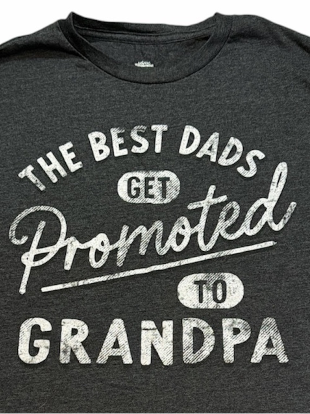 Way to Celebrate Promoted to Grandpa Graphic Tee - Dark Gray